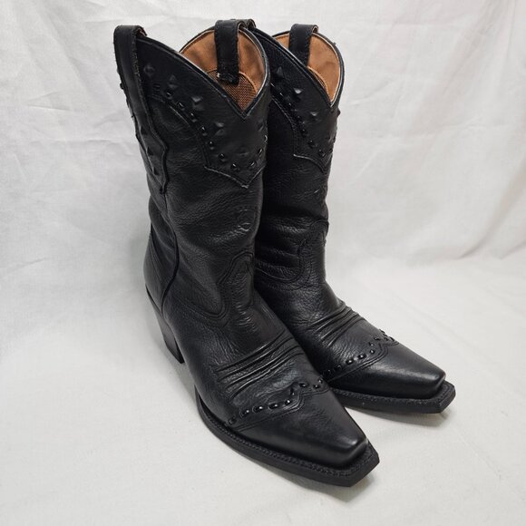 Ariat Dixie Black Leather Snip Toe Western Boot 10001367 21285 Womens Size 6.5 B - Picture 3 of 12